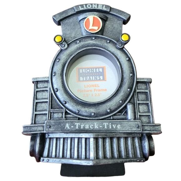 Lionel Locomotive Train Picture Frame "aTRACKtive" Train Track Themed Photos - Picture 1 of 3